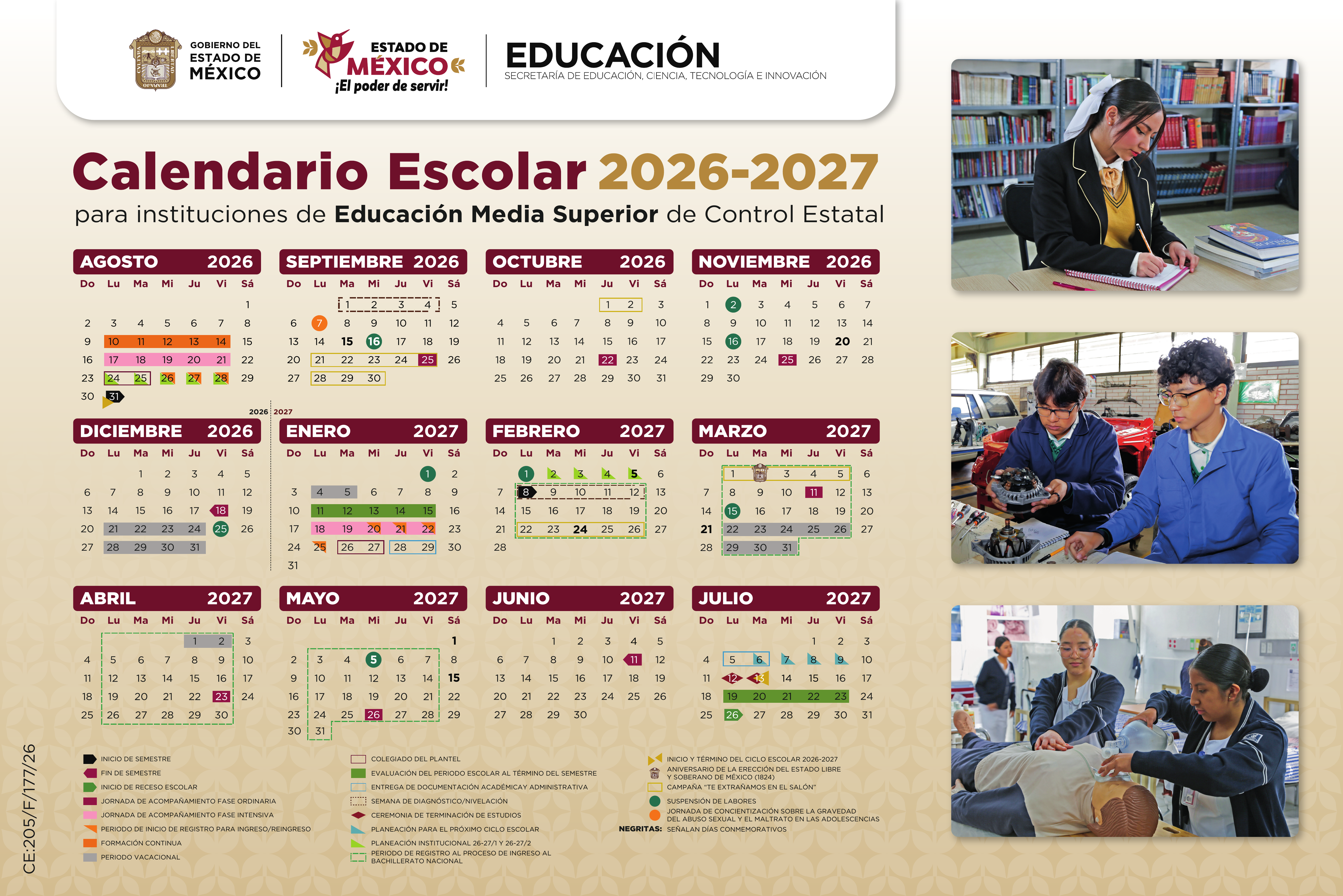 Calendario escolar 2026-2027